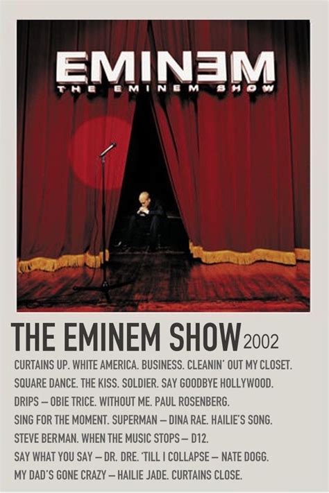 ‘the eminem show’ | The eminem show, Eminem, Eminem poster