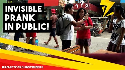 INVISIBLE PRANK IN PUBLIC! - YouTube