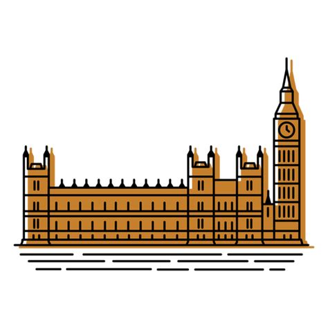 Uk Parliament Color Stroke PNG & SVG Design For T-Shirts