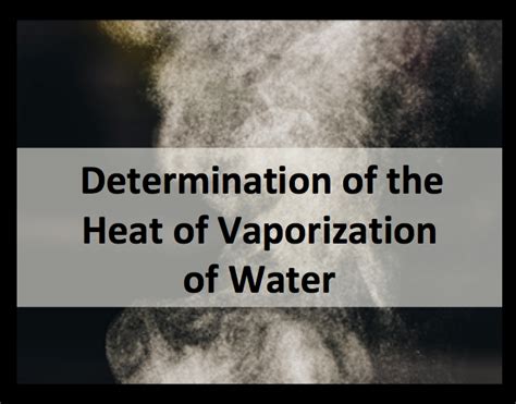 Heat Of Vaporization Biology