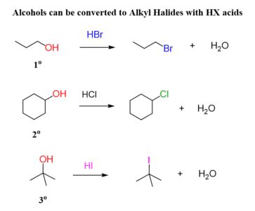 Alcohol Reaction with HCl, HBr and HI Acids - Chemistry Steps