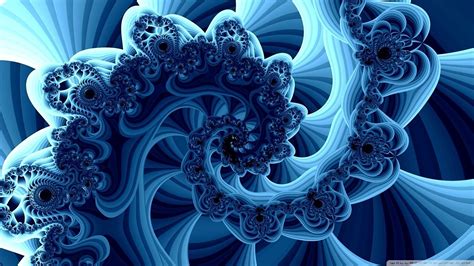 an abstract blue and white background with swirly spirals in the center ...