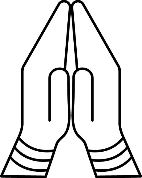 Isolated Namaste Or Pray Hand Icon In Line Art. 24556094 Vector Art at ...