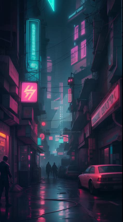 Cyberpunk street by RasooliArtworks on DeviantArt