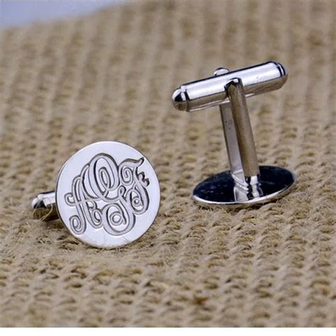 Custom Personalized Monogram Silver ,Boutiquetie Cuffinks,Men GiftsHigh ...