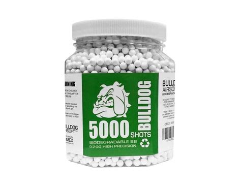 Bulldog Biodegradable 5000 Airsoft BB Pellets 0.20G (White) GB020 ...