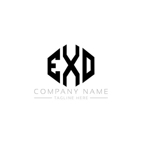 EXO letter logo design with polygon shape. EXO polygon and cube shape ...