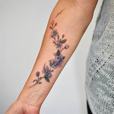 This ink looks painted on, and hides a name in it's leaves. Small Wrist ...