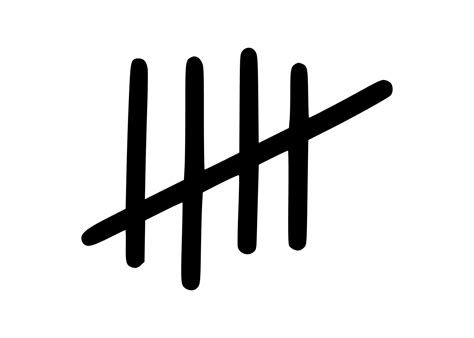 Tally marks to count days in prison. Tally marks for math lessons ...