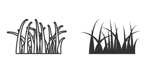 Grass icon in flat style. Eco lawn vector illustration on white ...