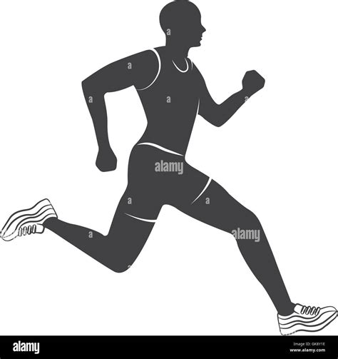 silhouette athlete running isolated icon Stock Vector Image & Art - Alamy