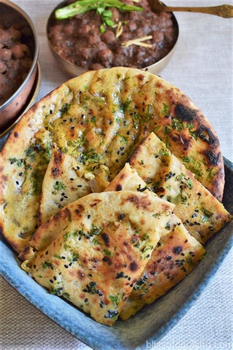 Paneer and Cheese Stuffed Kulcha - Bliss of Cooking