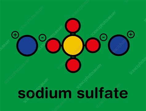 Sodium sulfate chemical structure, illustration - Stock Image - F027 ...