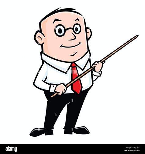 Profesor de dibujos animados Imagen Vector de stock - Alamy