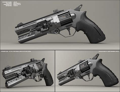 Jaw - concept of sci fi handgun by peterku on DeviantArt