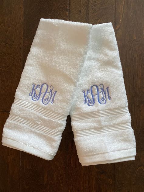 Monogrammed Hand Towels Monogrammed Fingertip Towels | Etsy