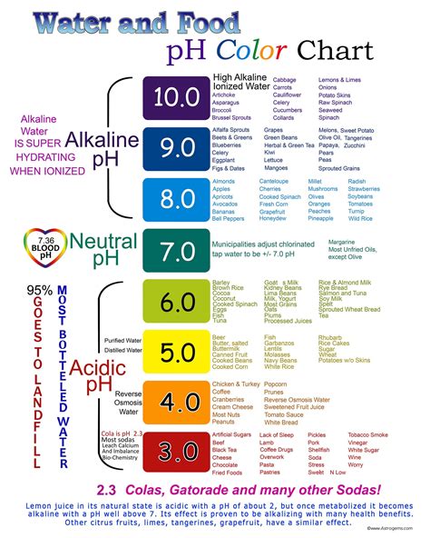 Water and Food Ph Color Chart - Etsy