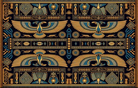 Egyptian fabric pattern. Abstract indigenous line art for ancient Egypt ...