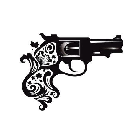 Premium Vector | Vector_black_silhouette_of_a_stylish_black_pistol