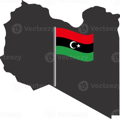 Libya flag pin map location 23529938 PNG