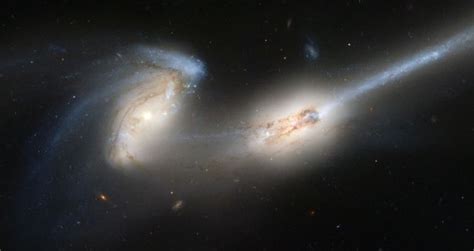 The Mice galaxies, merging. Credit: Hubble Space Telescope