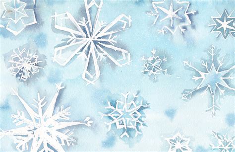 11 Falling Snowflakes Original Watercolor | Esther BeLer Wodrich