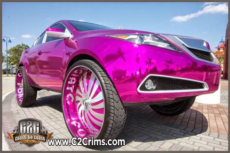 Acura MDX on 32-inch Pink Chrome Forgiatos