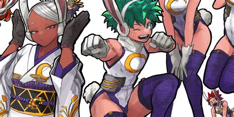 My Hero Academia's Deku Tries Mirko's Outfit in Official New Years Art ...