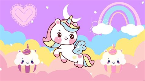 Kawaii Unicorn Background in Illustrator, SVG, JPG, EPS, PNG - Download ...