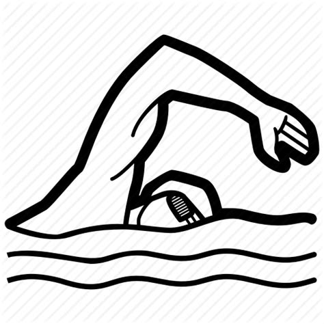 Swimmer clipart line drawing, Swimmer line drawing Transparent FREE for ...