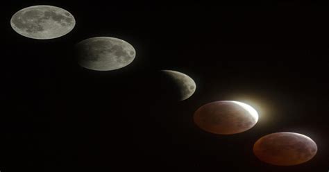 Blood Moon Phases : astrophotography