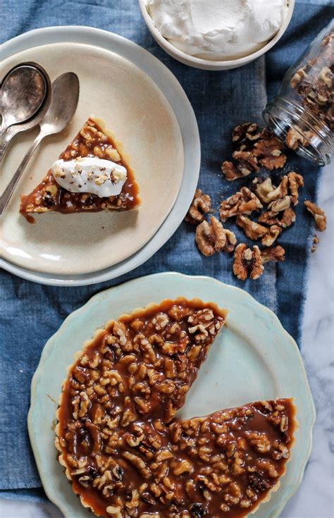 Walnut Salted Caramel Tart dessert recipe