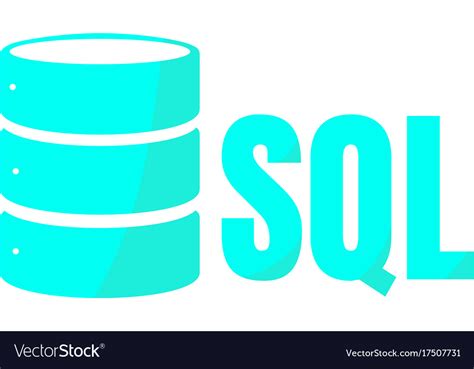 Sql database icon logo design ui or ux app Vector Image