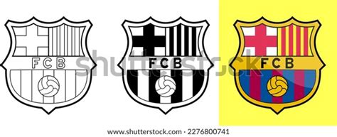 Futbol Club Barcelona Vector Illustration Outline Stock Vector (Royalty ...