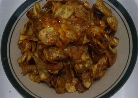 Resep Keripik pisang pedas manis yang Enak | Kreasi Masakan