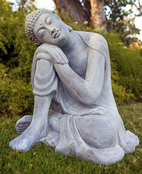 Peaceful Resting Buddha Garden Statue made of all-weather ResinStone ...