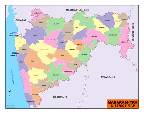 Maharashtra District Map - Infoandopinion