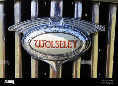 Wolseley classic car badge Stock Photo - Alamy