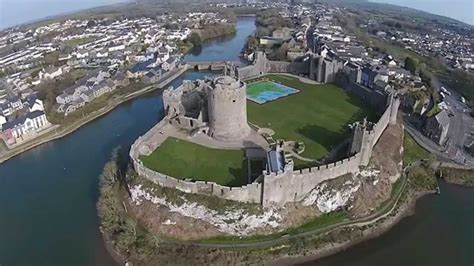 Pembroke Castle Aerial Views - YouTube