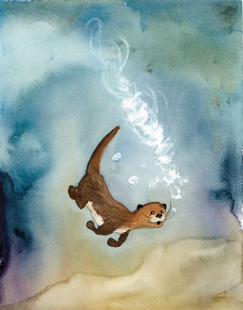 River Otter Watercolor Print — Kathy J Perry, Author & Speaker ...