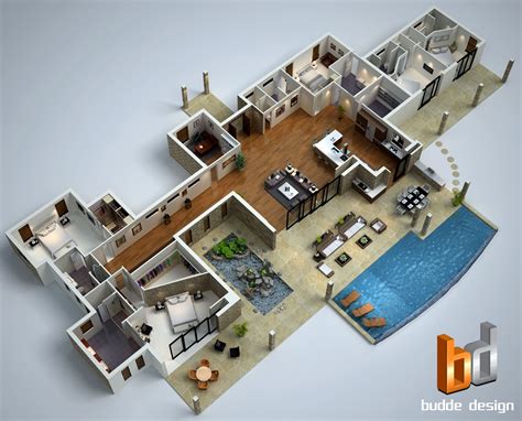 3D Floor plan for a residence in Jakarta Indonesia - Designed by ...