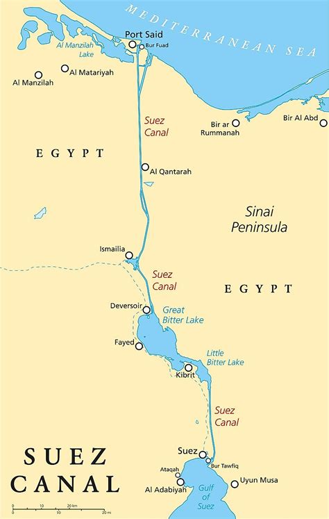 Where Is The Suez Canal Located On The World Map - Las Vegas Zip Code Map