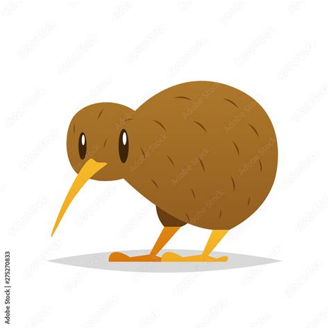 Cartoon kiwi bird vector isolated illustration Hazır Vektör | Adobe Stock