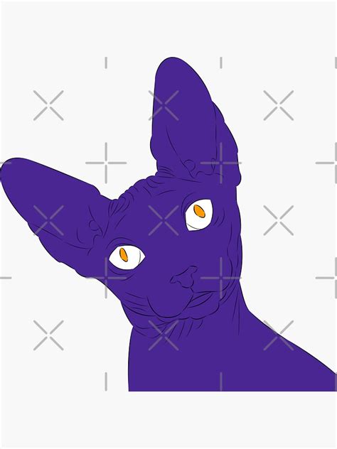 "Purple Sphynx Cat" Sticker by LiLian-Kaff | Redbubble