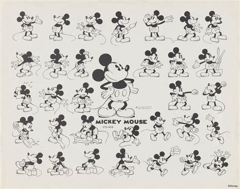 Mickey Mouse Model Sheet | Disney Studio Artist | ACMI collection ...