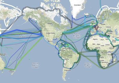 Map of the global undersea fiber optic infrastructure - Brian Hall