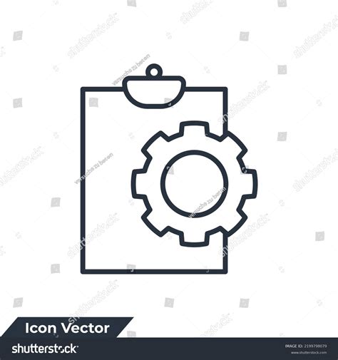 Planning Icon Logo Vector Illustration Project Stock Vector (Royalty ...