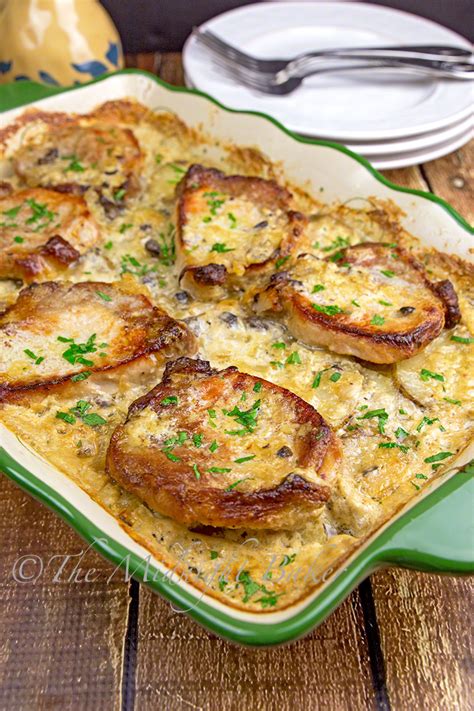 Pork Chops & Scalloped Potatoes Casserole - The Midnight Baker