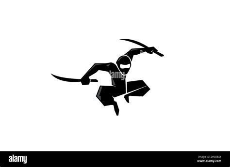 Creative Black Ninja Logo Vector Stock Vector Image & Art - Alamy