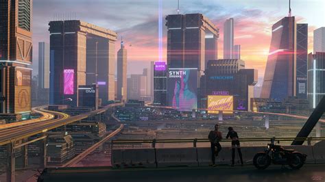 2560x1440 Cyberpunk 2077 Sunset Over Night City 1440P Resolution ,HD 4k ...